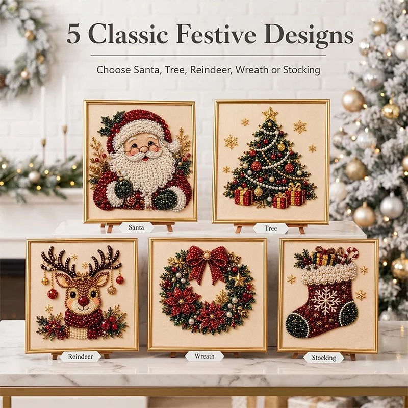 クリスマスパールダイヤモンドペインティングアートセット（フレ - Resin Craft For Beginners のレビューと価格